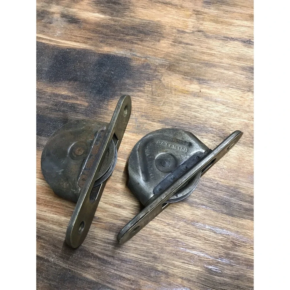 Lot Of 2 vintage victorian window weight pulleys 6 in By‎ 1 Inch .